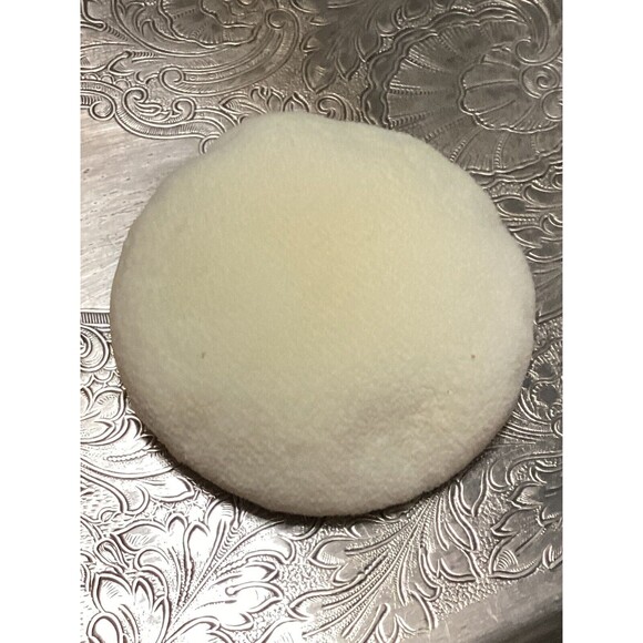 Italian Genuine Alabaster Hand Carved Hinged Powder Box With Puff Trinket Box - Picture 7 of 13